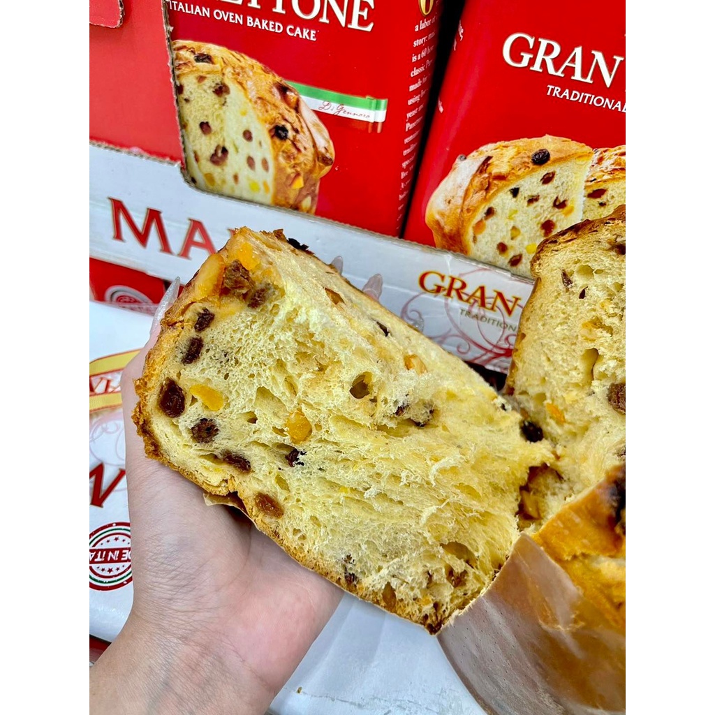 Bánh Ý ⚡MADI Gran Panettone⚡ bông lan nho,Chuẩn ngon Chuẩn nhập.