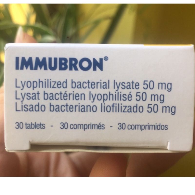 Tăng đề kháng miễn dịch tránh nhiễm khuẩn đường hô hấp Imubron hộp 30viên