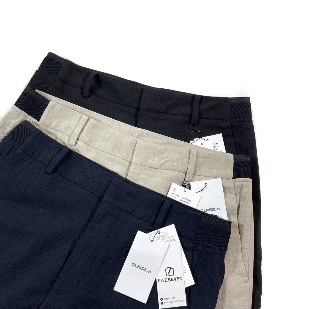 Quần âu nam Clride.n - 214M form Slimfit vải nano đũi chun cạnh hàng xuất xịn