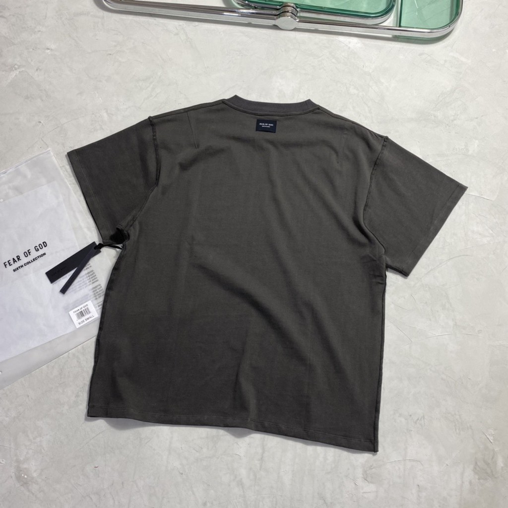 ⚡️[Hight Quality] - Áo boxy tee Fear of God Fifth Collection Inside Out Tee Basic cao cấp full tag túi, áo thun FOG
