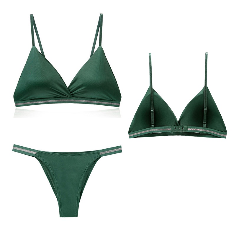 AOFEIQIKE AOFEIQIKE Bộ Bikini Hai Mảnh Màu Trơn Nâng Ngực Gợi Cảm Size S-L
