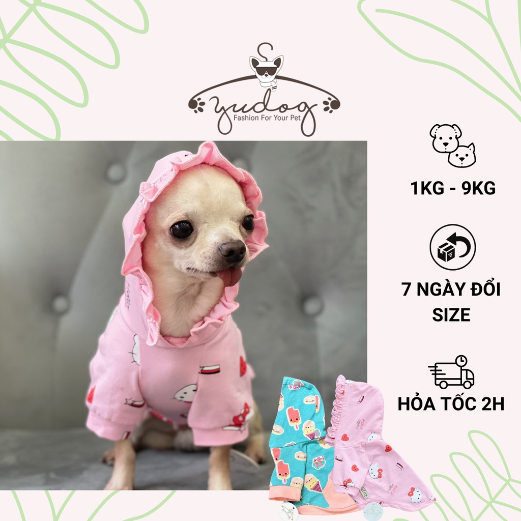 Áo nón cho thú cưng - áo có nón dễ thương cho chó mèo yudog