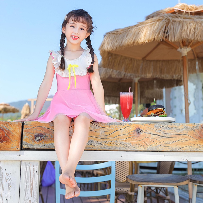 Bộ Đồ Bơi Một Mảnh Họa Tiết Dễ Thương Cho Bé Gái