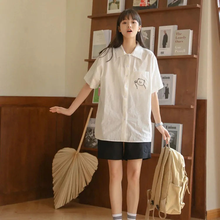NRVP Áo Sơ Mi Dáng Rộng Thời Trang Hàn Quốc 2022 Dành Cho Nữ