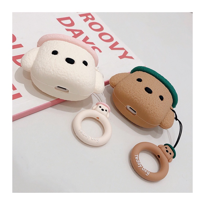 Vỏ Bảo Vệ Hộp Sạc Tai Nghe compatible AirPods3 Pro Apple compatible AirPods3 Pro Hình Chú Cún Năm 2021 Bằng TPU