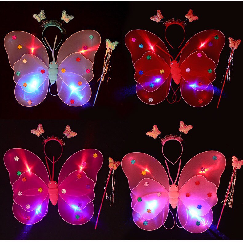Bộ hóa trang, Cánh bướm, Cánh tiên kèm Váy phát sáng Trung Thu Noel