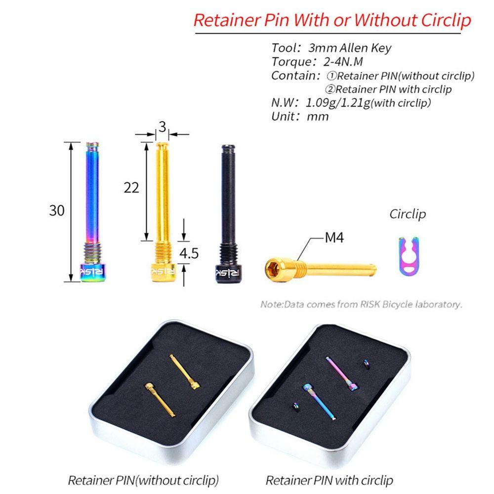 Set 2 Kẹp Cố Định Đĩa Thủy Lực Bằng Titan Chất Lượng Cao