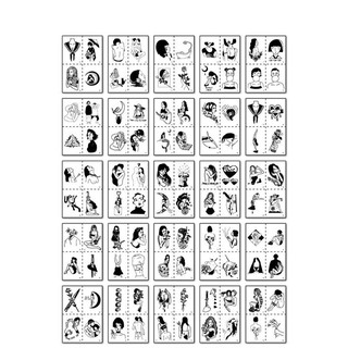 Set 100 Miếng Dán Hình Xăm Chống Nước Dành Cho Cặp Đôi