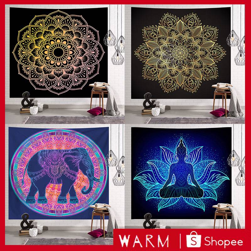 [WARM] Vải treo tường Decor phòng hot nhất Phật Ấn Độ treo vải mandala mô hình trang trí tấm thảm trang trí mandala bohemian vải nền