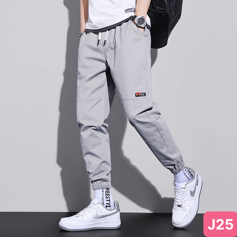Quần jogger nam bo chân màu đen không rách gối chất kaki cao cấp co dãn 4 chiều, quần baggy nam 10Hado18 Nhiều mẫu mới