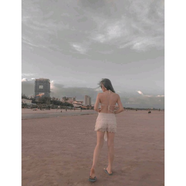 Bikini Len Đi Biển, Set Bikini Ren 3 Món Quảng Châu Dạng Yếm Khoác Dài, Đồ Tắm Biển Nữ [Có Tách Lẻ] [Kèm Ảnh Thật] | BigBuy360 - bigbuy360.vn