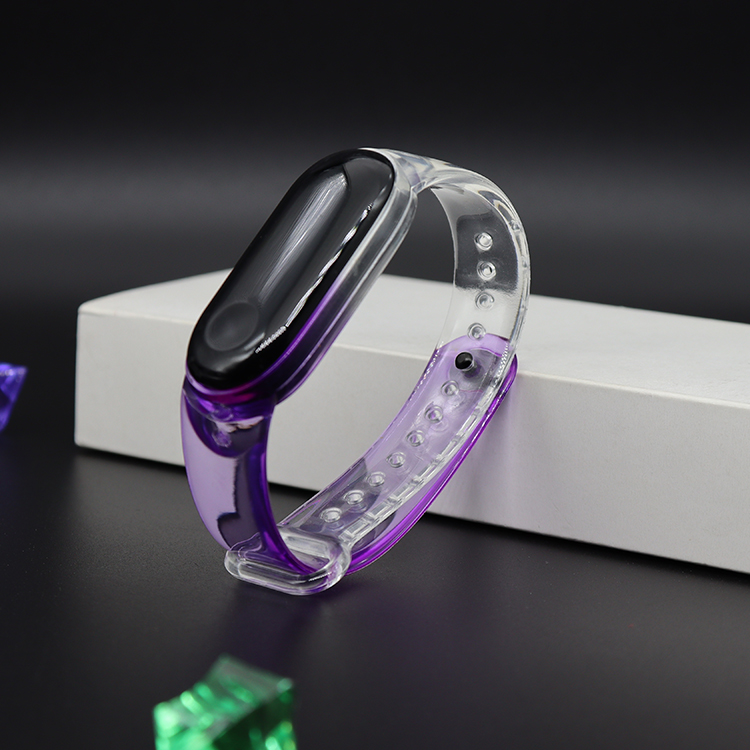 Dây silicon 6 màu trong suốt tùy chọn dùng để thay thế cho đồng hồ thông minh Xiaomi Mi Band 5