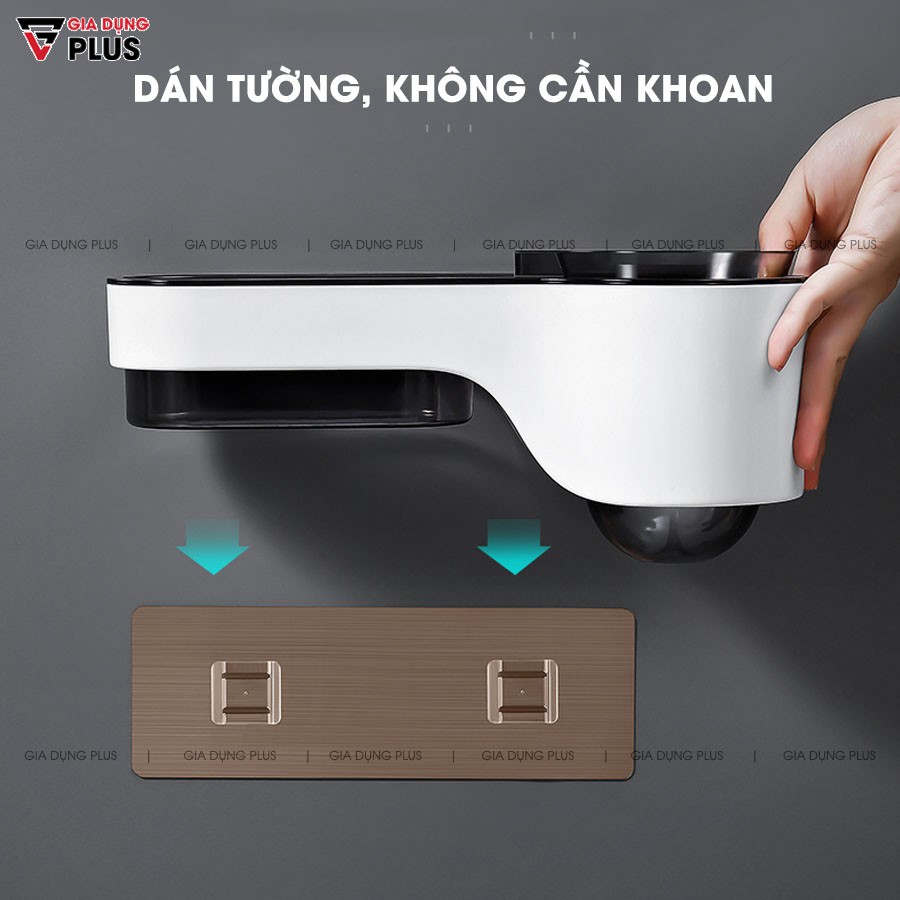 Bộ kệ đựng cọ (bàn chải) nhà vệ sinh dán tường kèm cọ cao cấp chữ U ShuangQuing (SQ-5290)