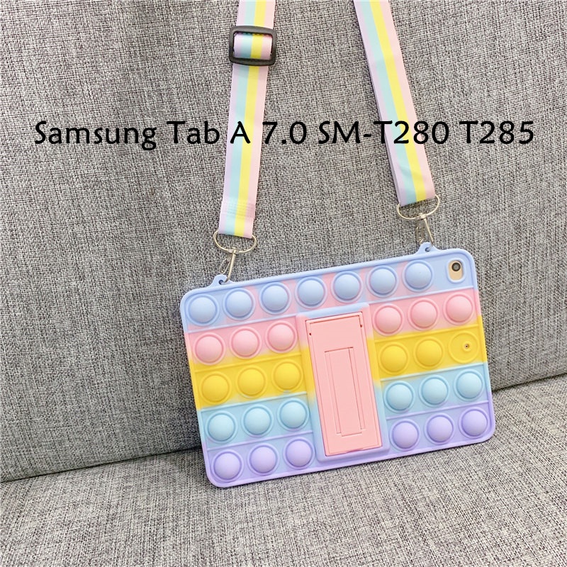 Ốp Máy Tính Bảng Có Giá Đỡ Và Nút Xoay Cho Samsung Galaxy Tab A 7 inch 2016 SM-T280 T285