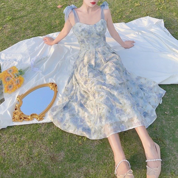 (HCM)  ĐẦM XÒE VOAN HOA CÔNG CHÚA SANG CHẢNH , THỜI TRANG QUÝ PHÁI TIỂU THƯ CHO CÁC NÀNG KOKO MI FASHION