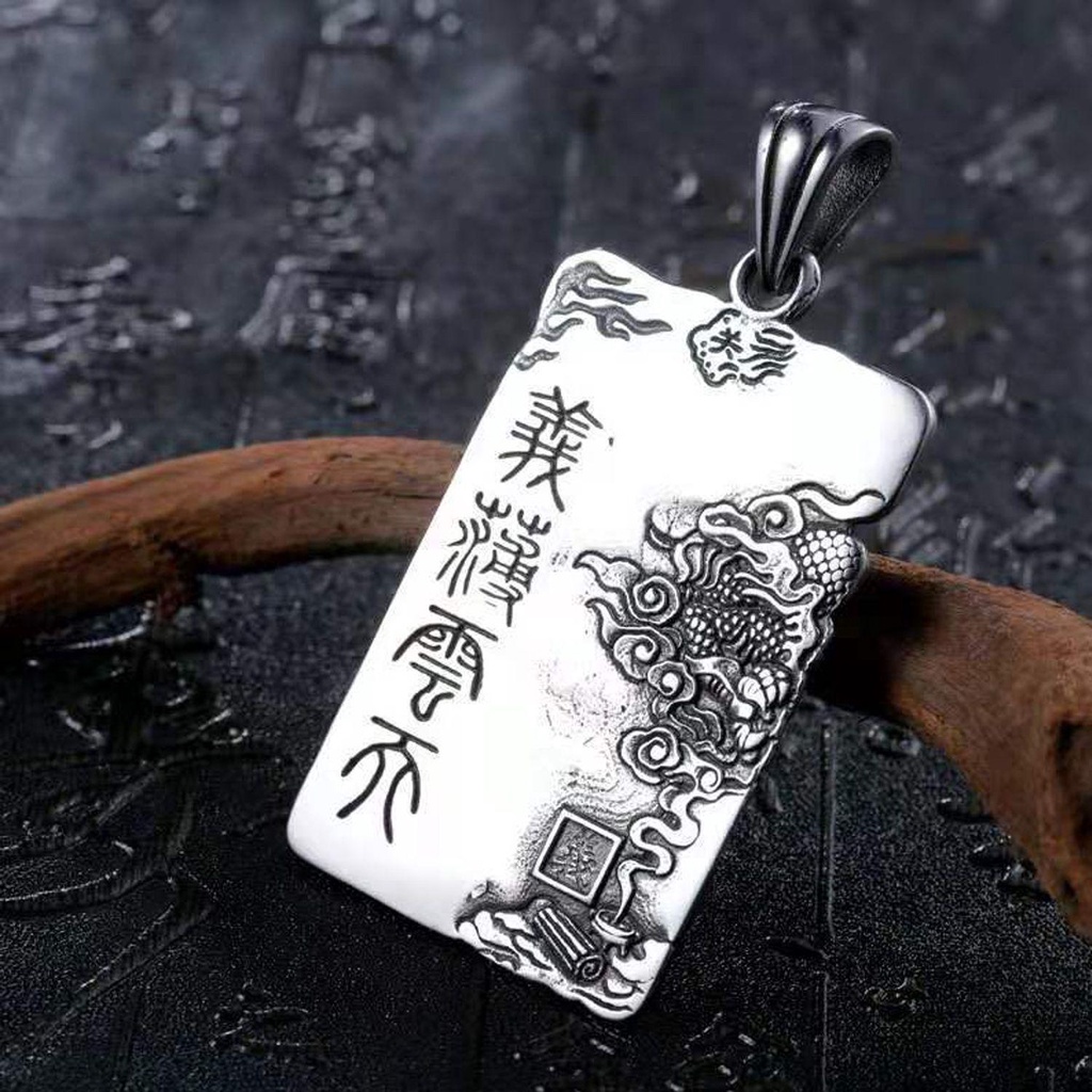 EUCA Vòng cổ Kim Loại Mặt Quan Công Gong Yibo Yuntian