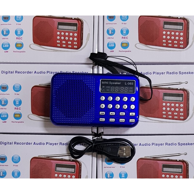 LOA NHỎ L-065 NGHE THẺ NHỚ USB RADIO AM-FM CÓ GHI ÂM