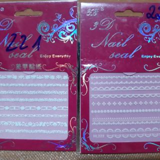 Hình ren trắng trang trí móng