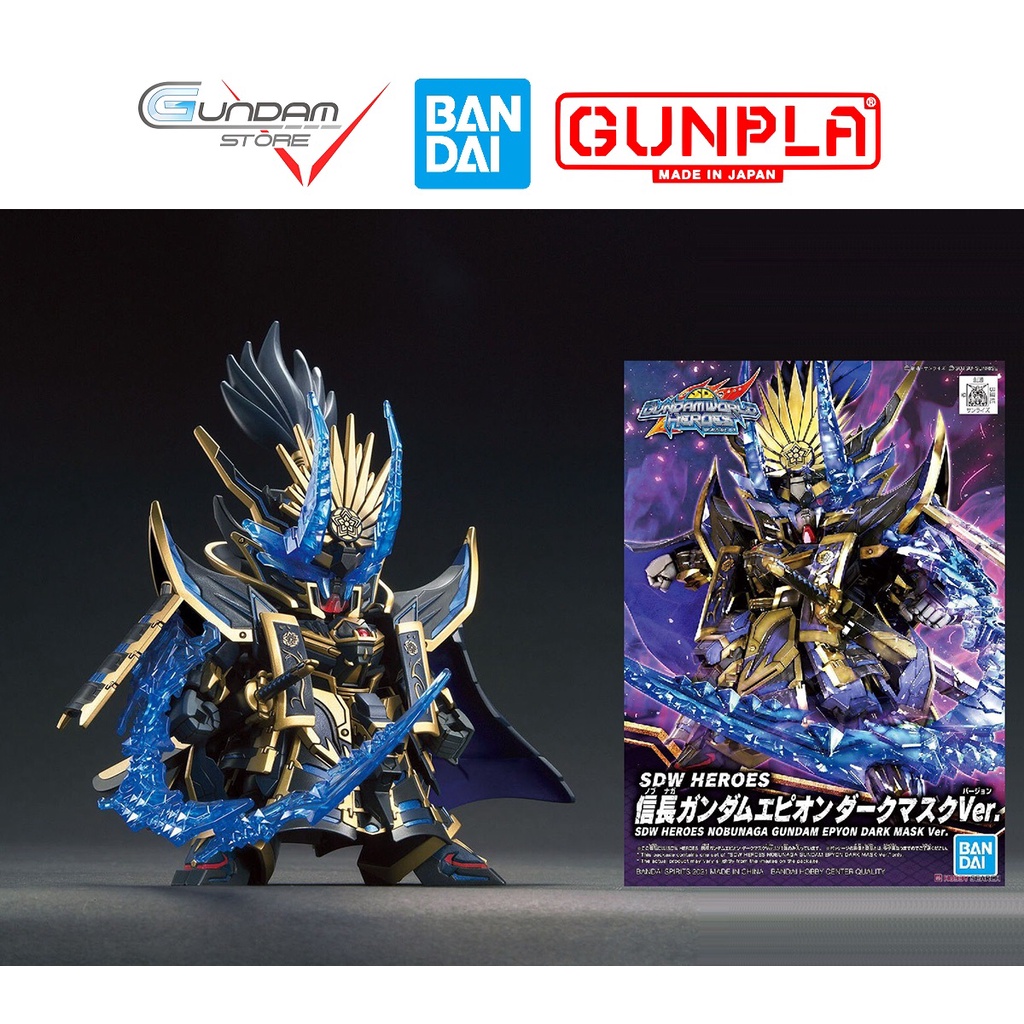 Mô Hình Gundam SD Nobunaga Epyon Dark Mask Ver. SDW Heroes Bandai Đồ Chơi Lắp Ráp Anime Nhật