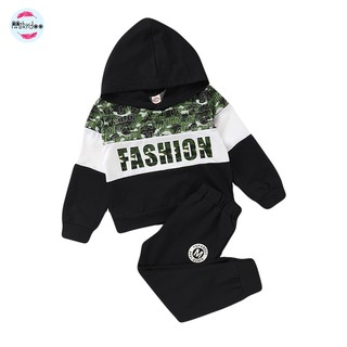 Bộ đồ hai món áo hoodie tay dài + quần Mikrdoo dành cho trẻ em phong cách mùa hè thời trang