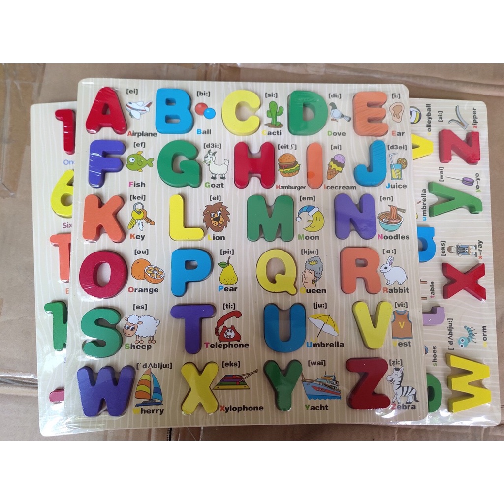Bảng chữ cái Tiếng Việt,bảng số bằng gỗ NỔI cho bé SIZE TO