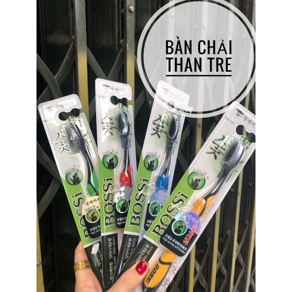 Bàn chải đánh răng than tre hoạt tính Bossi - Bàn Chải Đen 921 - T2K Max