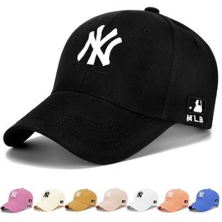 Mũ Lưỡi Trai Chống Nắng Thêu LOGO MLB NY Yankees Phong Cách Hàn Quốc Cho Cặp Đôi