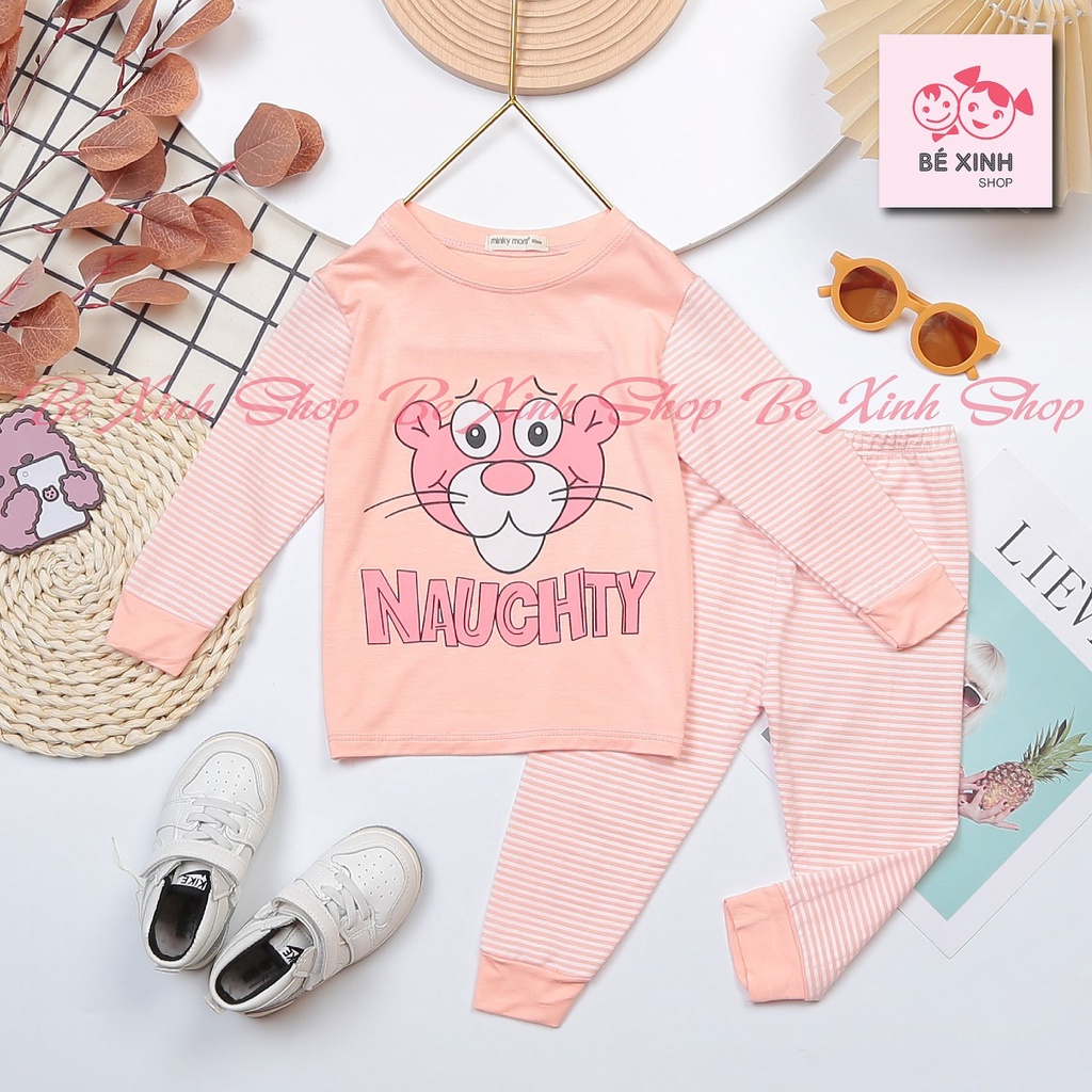 Quần áo đồ bộ dài tay trẻ em bé trai bé gái Minky Mom  Đồ bộ thun lạnh dài tay thu đông cho bé DÀI_PHỐI_SỌC