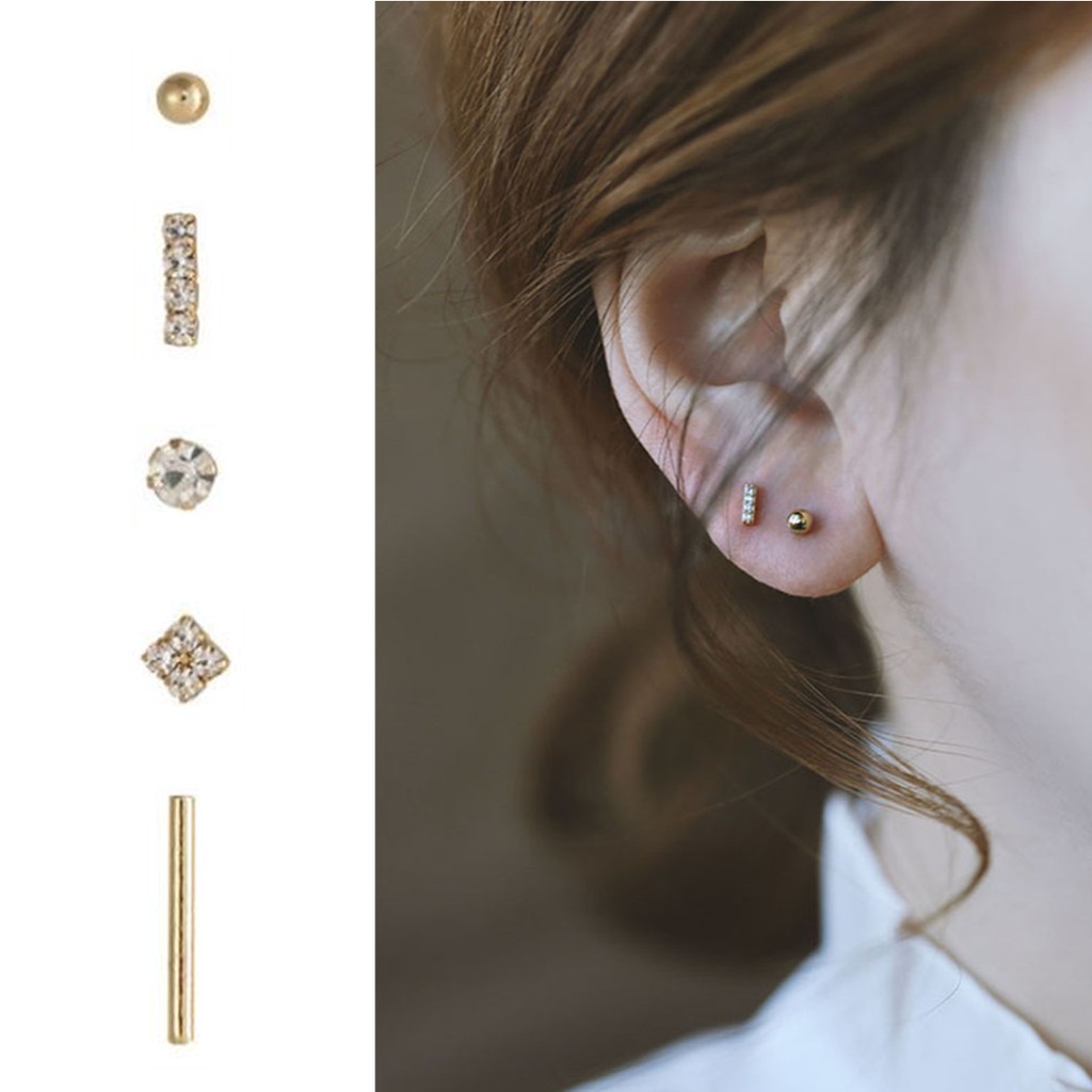 Set Bông Tai Đính Đá Sang Trọng C130