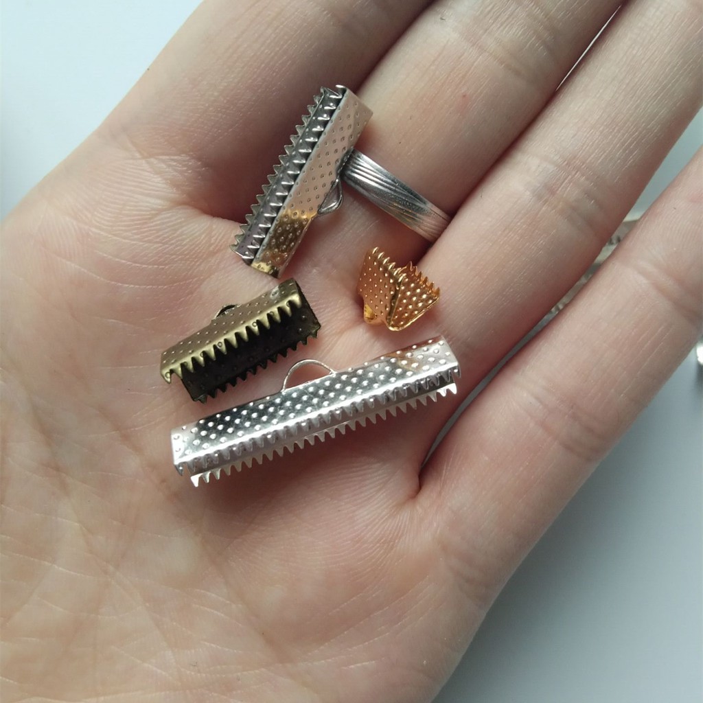 Set 50 Đầu Nối Dây Da Bằng Kim Loại