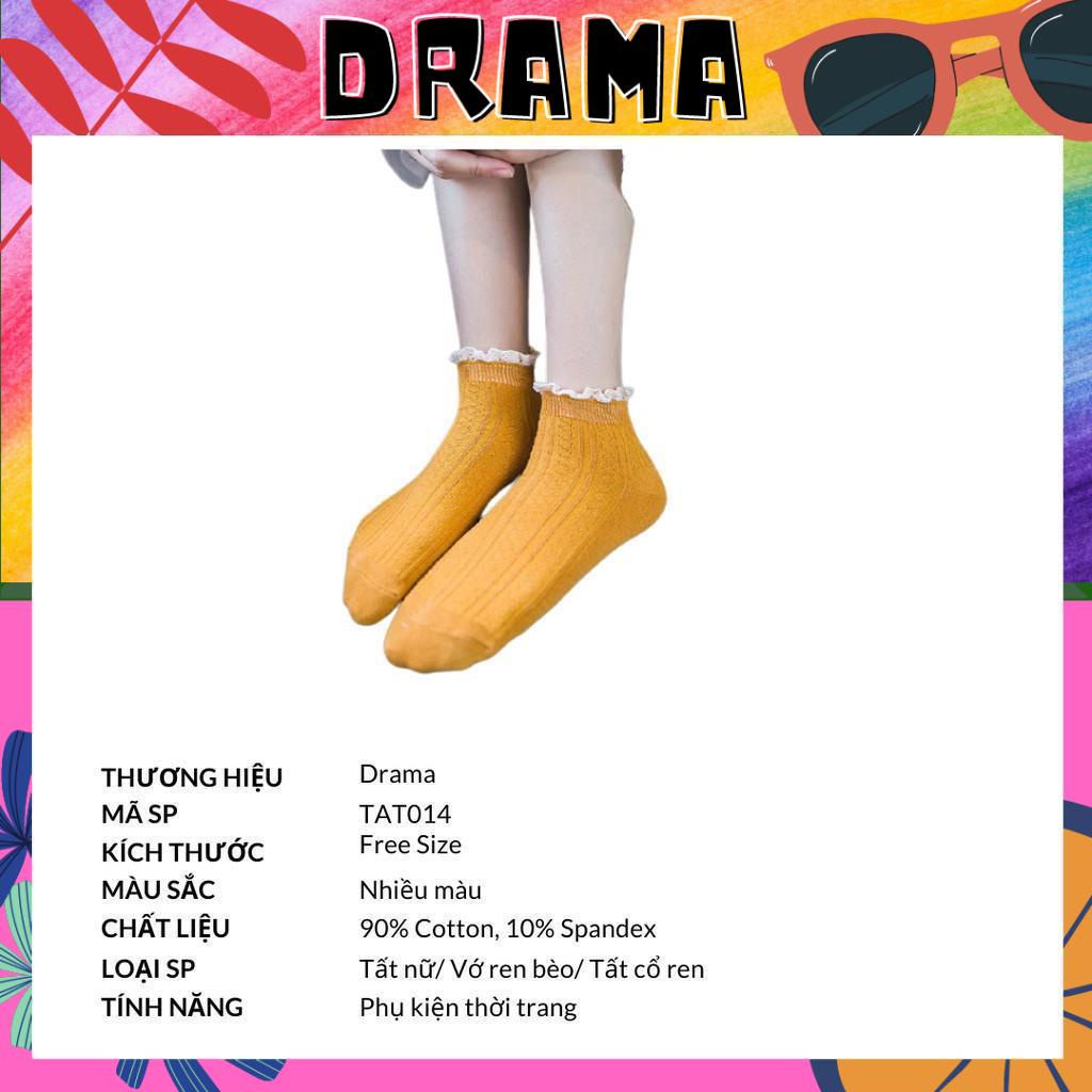 Tất nữ cổ ngắn cute, Vớ nữ cổ ngắn [Vintage] Phong cách Hàn Quốc nhiều màu thêu dệt tỉ mỉ PHỤ KIỆN DRAMA TAT014