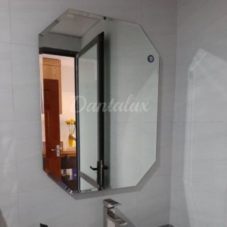 Gương phôi Bỉ nhập khẩu cao cấp hình lục lăng treo tường phòng tắm, nhà tắm kích thước 50×70,60×80