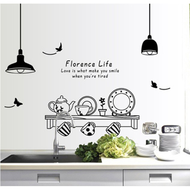 Decal trang trí tường - Căn Bếp Đen