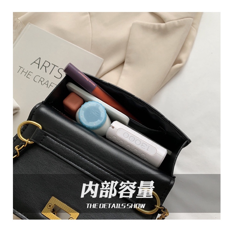 Túi đeo chéo JASMIN NOIR 22BL05126 họa tiết kẻ sọc phối dây xích thời trang cho nữ