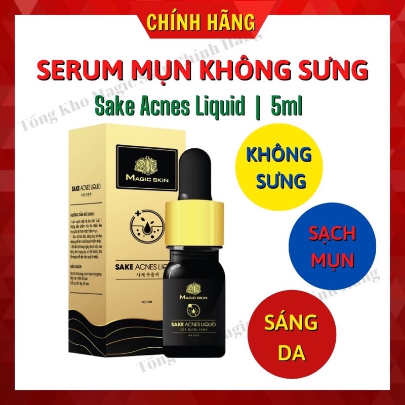 Serum ngừa mụn không sưng cốt rượu sake Sake Acnes Liquid Magic Skin
