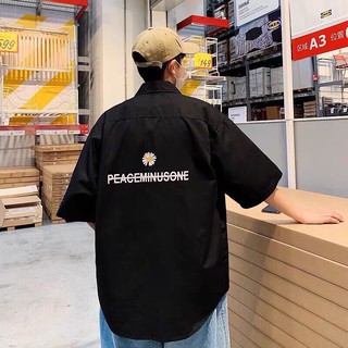 ÁO SƠMI LỤA LOGO PEACEMINUSONE