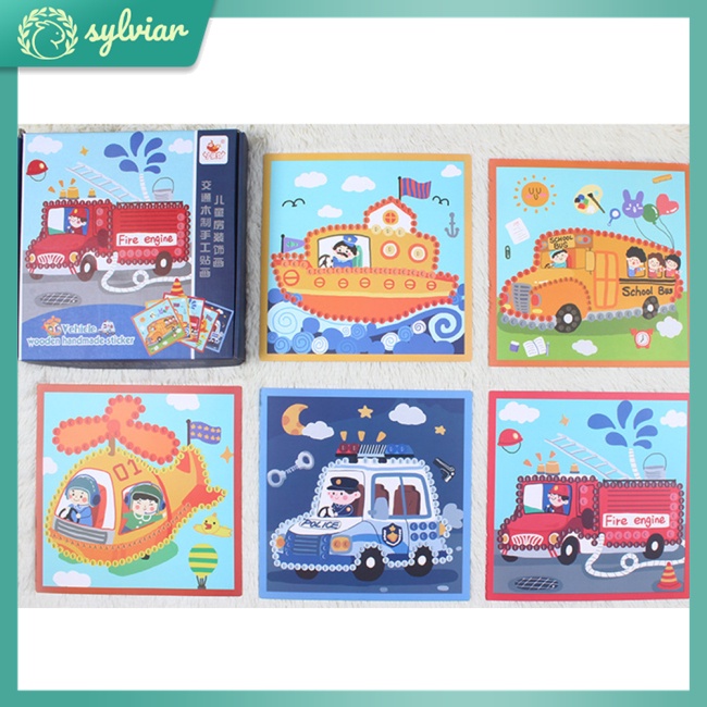 Bộ Tranh Đính Đá Mini DIY Họa Tiết Hoạt Hình Bằng Gỗ Dùng Để Trang Trí