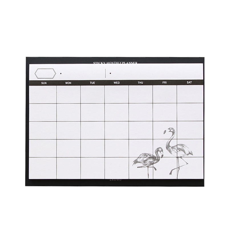 Bộ 30 Tờ Giấy Tự Dính Lên Kế Hoạch Hàng Tháng Để Bàn Tiện Dụng