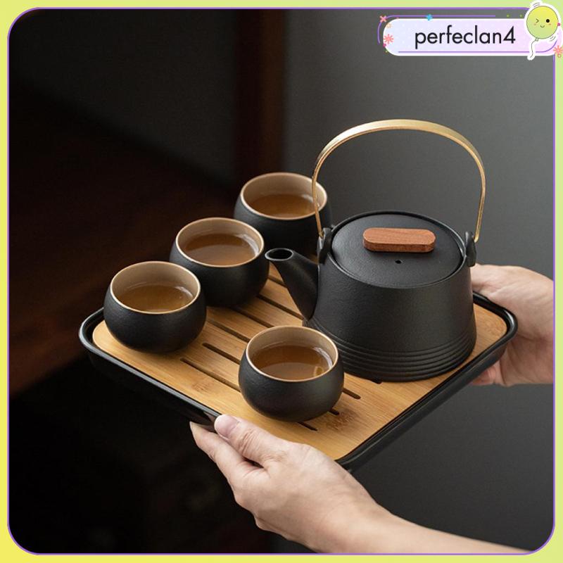Bộ ấm trà bằng gốm dùng cho văn phòng và du lịch