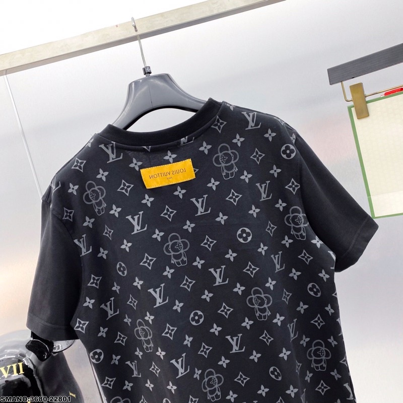 Áo Phông Nam LV In Logo Chất Cotton mát Mịn - Áo Phông LV Đôi Nam Nữ
