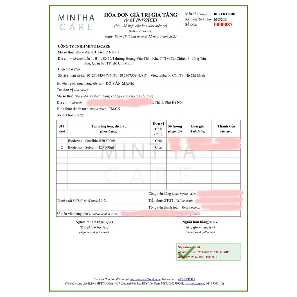 NƯỚC TẨY TRANG BIODERMA H2O LÀM SẠCH DA 500ML