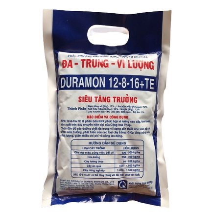 Phân bón NPK Cao Cấp 12-8-16+TE 500g  Đa năng dùng cho mọi thời kỳ