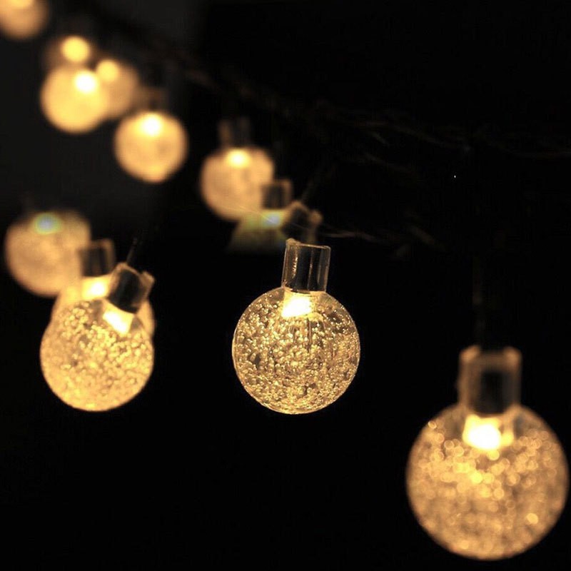 Creative Design 5M Solar Led String Lights Bubble Ball Fairy Light Party Outdoor Waterproof