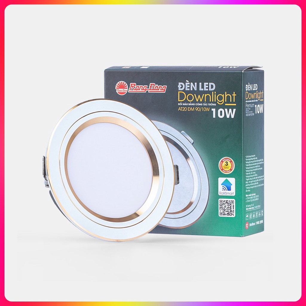 Đèn led âm trần thiết kế sang trọng, Đèn led âm trần Rạng Đông ánh sáng tốt cho mắt độ bền cao