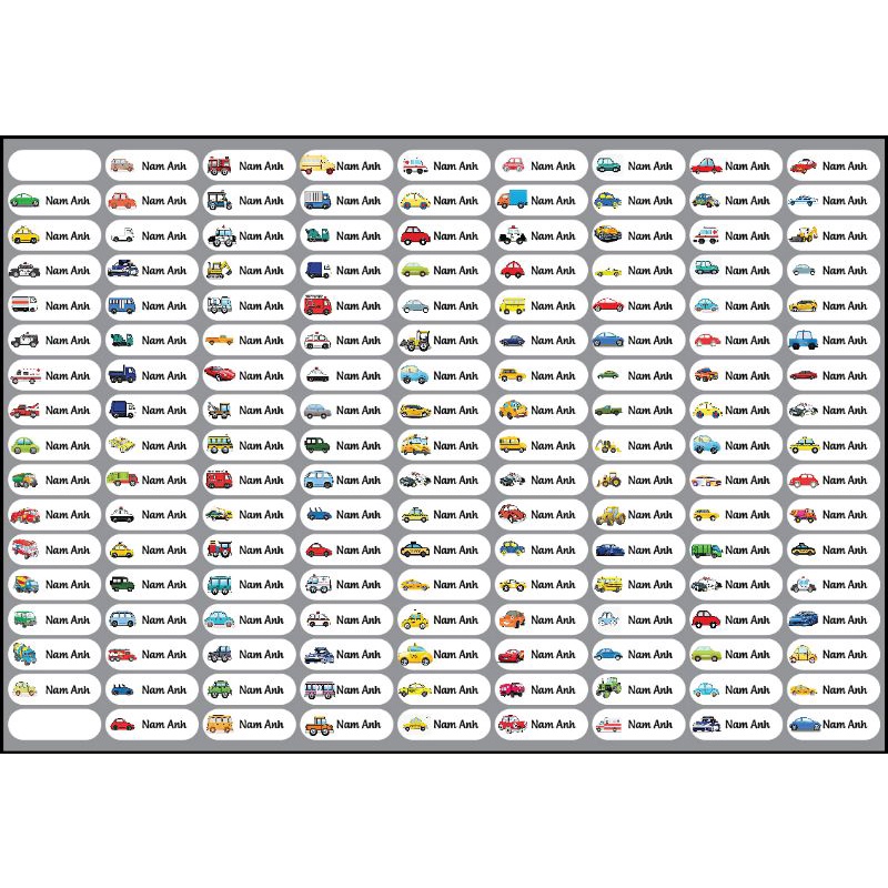 149 STICKER NGỘ NGHĨNH CHO BÉ YÊU, STICKER TÊN BÉ