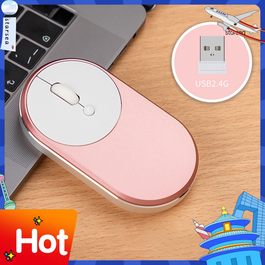 Chuột Không Dây Stse M1 Siêu Mỏng Khung Hợp Kim Nhôm 2.4ghz Có Thể Sạc Lại