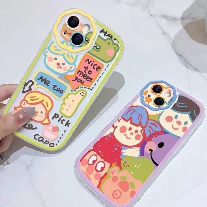 Ốp Điện Thoại Silicon Mềm Họa Tiết Hoạt Hình Graffiti Cho IPhone 13 Pro MAX 12 11 Pro MAX X XR XS MAX 7 8 Plus