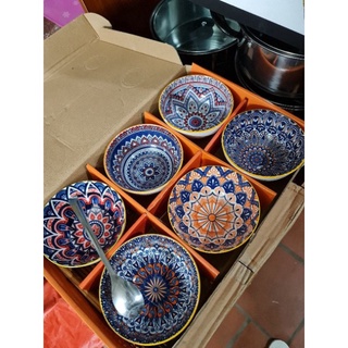 Set 6 bát cơm BOMEHA cute tặng 6 đôi đũa