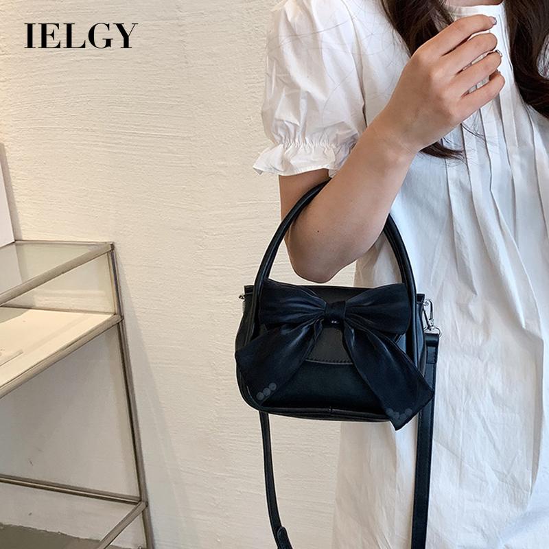 Ielgy Niche Túi Vuông Nhỏ Kết Cấu Cao Cấp Kết Cấu Nơ Dành Cho Nữ