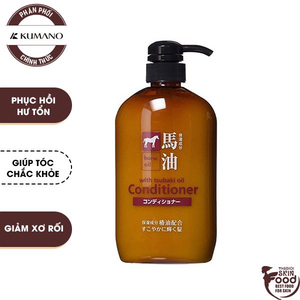 [600ml] Dầu Xả Chiết Xuất Từ Dầu Ngựa Cosme Station Horse Oil With Tsubaki Oil Conditioner